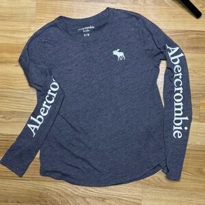 Y2k Abercrombie Kids Gray Long Sleeve Tee Size 9/10